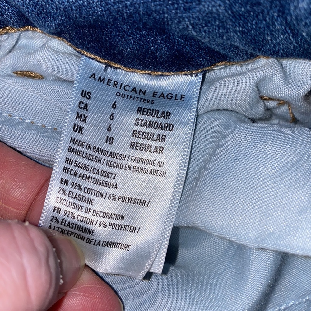 Size 6 AEO Super Stretch Skinny Jeans nice condition - Picture 6 of 6